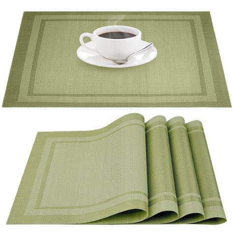 Pvc placemats - You can find heat-resistant placemats that will offer protection at up to around 250 degrees Fahrenheit, and they’re a wise ... A tablecloth is the solution. You can choose PVC table protectors that provide protection against high temperatures up to 250 degrees today. They come in a range of weights and will do the job for ...